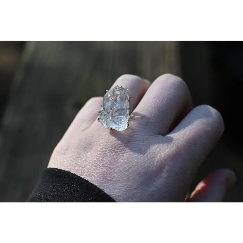 23x16x11mm or 24 carat Raw Lake County Diamond Ring